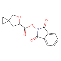 Chemical structure of 1,3-dioxo-2,3-dihydro-1H-isoindol-2-yl 5-oxaspiro[2.4]heptane-6-carboxylate - CSSB02125852929