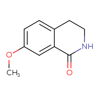 Chemical structure of 7-methoxy-1,2,3,4-tetrahydroisoquinolin-1-one - CSSB00011997068