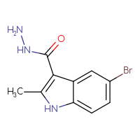 Chemical structure of 5-bromo-2-methyl-1H-indole-3-carbohydrazide - CSSB05507439295