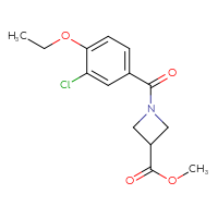 Chemical structure of methyl 1-(3-chloro-4-ethoxybenzoyl)azetidine-3-carboxylate - CSSB06855932985