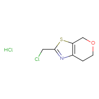 Chemical structure of 2-(chloromethyl)-4H,6H,7H-pyrano[4,3-d][1,3]thiazole hydrochloride - CSSB00102953141