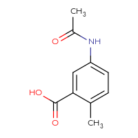 Chemical structure of 5-acetamido-2-methylbenzoic acid - CSSB00000709340