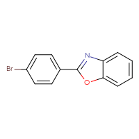 Chemical structure of 2-(4-bromophenyl)-1,3-benzoxazole - CSSB00009827864