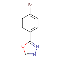 Chemical structure of 2-(4-bromophenyl)-1,3,4-oxadiazole - CSSB00000179025