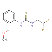 Chemical structure of 3-(2,2-difluoroethyl)-1-[2-(methoxymethyl)phenyl]thiourea - CSSB00983889889