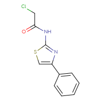 Chemical structure of 2-chloro-N-(4-phenyl-1,3-thiazol-2-yl)acetamide - CSSB00000009841