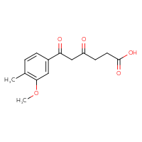Chemical structure of 6-(3-methoxy-4-methylphenyl)-4,6-dioxohexanoic acid - CSSB21432514477