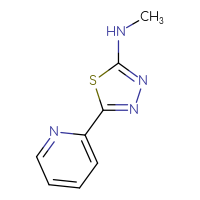 Chemical structure of N-methyl-5-(pyridin-2-yl)-1,3,4-thiadiazol-2-amine - CSSB00011397537