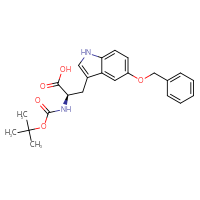 Chemical structure of (2R)-3-[5-(benzyloxy)-1H-indol-3-yl]-2-{[(tert-butoxy)carbonyl]amino}propanoic acid - CSSB00045972053
