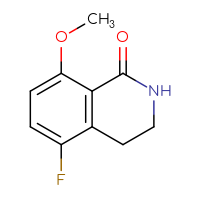 Chemical structure of 5-fluoro-8-methoxy-1,2,3,4-tetrahydroisoquinolin-1-one - CSSB00010299149