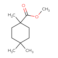 Chemical structure of methyl 1,4,4-trimethylcyclohexane-1-carboxylate - CSSB02555441320
