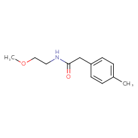 Chemical structure of N-(2-methoxyethyl)-2-(4-methylphenyl)acetamide - CSSB00028137365