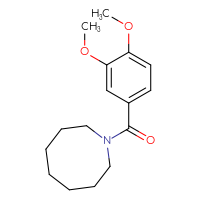 Chemical structure of 1-(3,4-dimethoxybenzoyl)azocane - CSSB00046507357