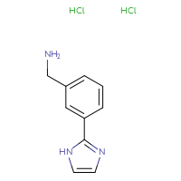 Chemical structure of 1-[3-(1H-imidazol-2-yl)phenyl]methanamine dihydrochloride - CSSB00000696425