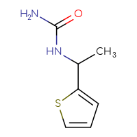 Chemical structure of [1-(thiophen-2-yl)ethyl]urea - CSSB00000238918