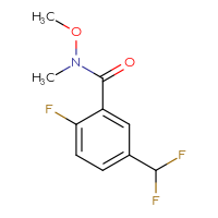 Chemical structure of 5-(difluoromethyl)-2-fluoro-N-methoxy-N-methylbenzamide - CSSB01993928405