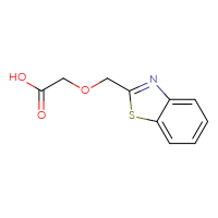 Chemical structure of 2-[(1,3-benzothiazol-2-yl)methoxy]acetic acid - CSSB00000203693