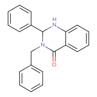 Chemical structure of 3-benzyl-2-phenyl-1,2,3,4-tetrahydroquinazolin-4-one - CSSB00047820392