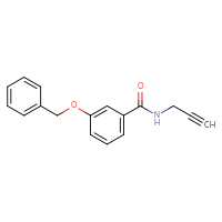 Chemical structure of 3-(benzyloxy)-N-(prop-2-yn-1-yl)benzamide - CSSB00000175988