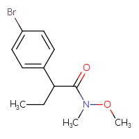 Chemical structure of 2-(4-bromophenyl)-N-methoxy-N-methylbutanamide - CSSB01994905980