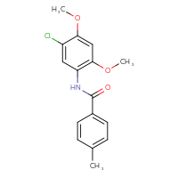 Chemical structure of N-(5-chloro-2,4-dimethoxyphenyl)-4-methylbenzamide - CSSB00026362156