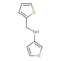 Chemical structure of N-[(thiophen-2-yl)methyl]thiophen-3-amine - CSSB00012472565
