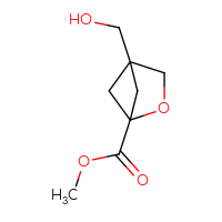 Chemical structure of methyl 4-(hydroxymethyl)-2-oxabicyclo[2.1.1]hexane-1-carboxylate - CSSB00102952801