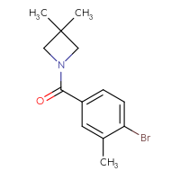 Chemical structure of 1-(4-bromo-3-methylbenzoyl)-3,3-dimethylazetidine - CSSB00016599918