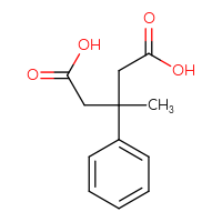 Chemical structure of 3-methyl-3-phenylpentanedioic acid - CSSB00000692201