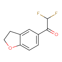 Chemical structure of 1-(2,3-dihydro-1-benzofuran-5-yl)-2,2-difluoroethan-1-one - CSSB00012179846