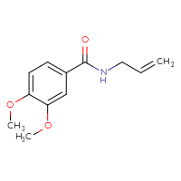 Chemical structure of 3,4-dimethoxy-N-(prop-2-en-1-yl)benzamide - CSSB00000252740