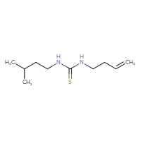 Chemical structure of 3-(but-3-en-1-yl)-1-(3-methylbutyl)thiourea - CSSB01385154666