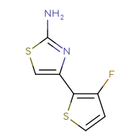 Chemical structure of 4-(3-fluorothiophen-2-yl)-1,3-thiazol-2-amine - CSSB00012343745