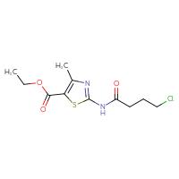 Chemical structure of ethyl 2-(4-chlorobutanamido)-4-methyl-1,3-thiazole-5-carboxylate - CSSB00121677948