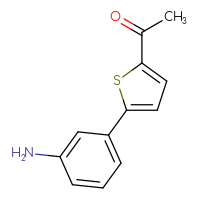 Chemical structure of 1-[5-(3-aminophenyl)thiophen-2-yl]ethan-1-one - CSSB00020955163