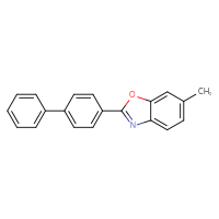Chemical structure of 2-{[1,1'-biphenyl]-4-yl}-6-methyl-1,3-benzoxazole - CSSB03437811086