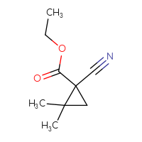 Chemical structure of ethyl 1-cyano-2,2-dimethylcyclopropane-1-carboxylate - CSSB00011155081