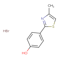 Chemical structure of 4-(4-methyl-1,3-thiazol-2-yl)phenol hydrobromide - CSSB00000736850