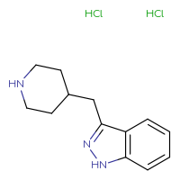 Chemical structure of 3-[(piperidin-4-yl)methyl]-1H-indazole dihydrochloride - CSSB21285254725