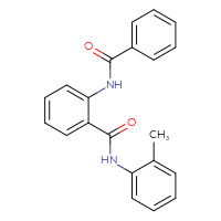 Chemical structure of 2-benzamido-N-(2-methylphenyl)benzamide - CSSB00046515616