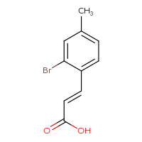 Chemical structure of (2E)-3-(2-bromo-4-methylphenyl)prop-2-enoic acid - CSSB00000185063