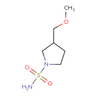 Chemical structure of 3-(methoxymethyl)pyrrolidine-1-sulfonamide - CSSB00000696861