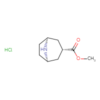 Chemical structure of methyl (1R,3R,5S)-8-azabicyclo[3.2.1]octane-3-carboxylate hydrochloride - CSSB14828291186