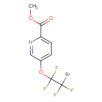 Chemical structure of methyl 5-(2-bromo-1,1,2,2-tetrafluoroethoxy)pyridine-2-carboxylate - CSSB15069524661
