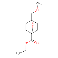 Chemical structure of ethyl 1-(methoxymethyl)-2-oxabicyclo[2.2.2]octane-4-carboxylate - CSSB02498688474