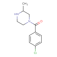 Chemical structure of 1-(4-chlorobenzoyl)-3-methylpiperazine - CSSB00005968660