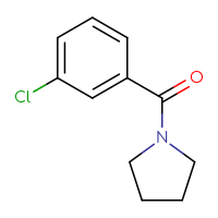 Chemical structure of 1-(3-chlorobenzoyl)pyrrolidine - CSSB00000158150