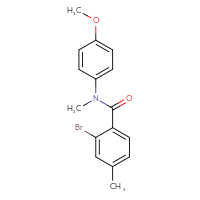 Chemical structure of 2-bromo-N-(4-methoxyphenyl)-N,4-dimethylbenzamide - CSSB00032225631