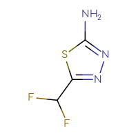 Chemical structure of 5-(difluoromethyl)-1,3,4-thiadiazol-2-amine - CSSB00000744560