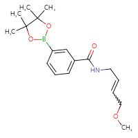 Chemical structure of N-(4-methoxybut-2-en-1-yl)-3-(4,4,5,5-tetramethyl-1,3,2-dioxaborolan-2-yl)benzamide - CSSB03570985223